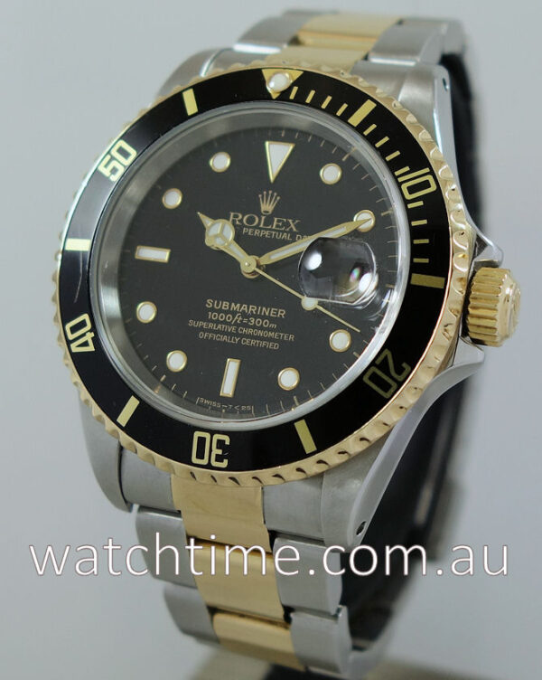 Rolex Submariner 16613  Black-dial  18k & Steel Box & Papers