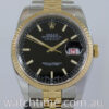 Rolex Datejust 18k & Steel 116233, Black-dial