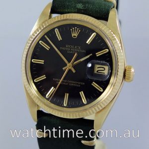 Rolex GOLD Oyster Date  c 1978  RARE Black-Dial