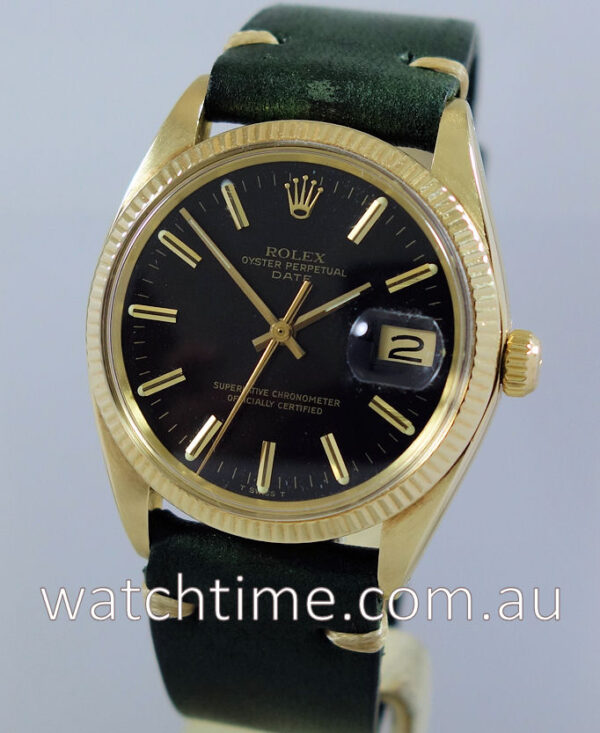 Rolex GOLD Oyster Date  c 1978  RARE Black-Dial