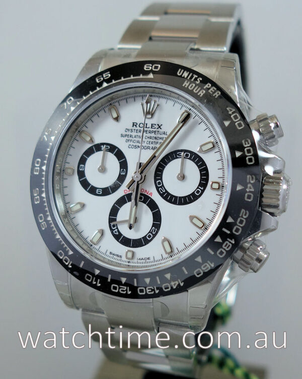 ROLEX DAYTONA STEEL APRIL  2019 "UNUSED" 116500LN CERAMIC White B&P Factory Plastic