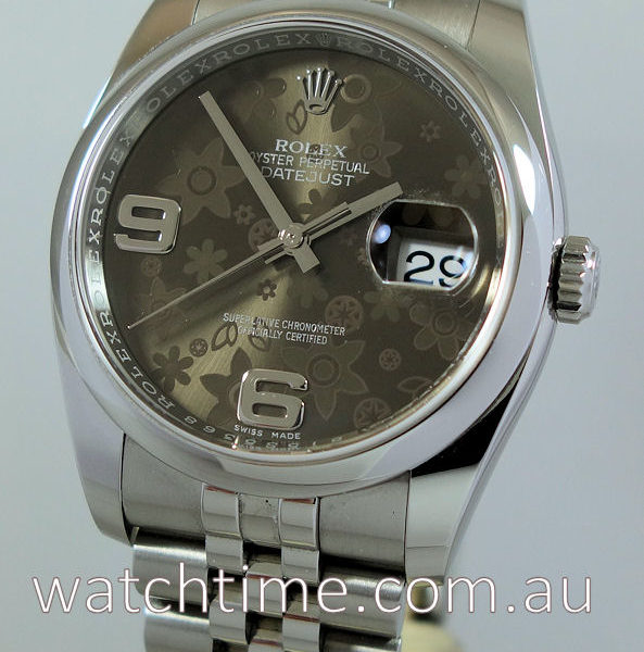 Rolex Datejust 116200  Floral-motif dial. June 2018
