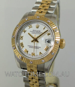 Rolex Lady Datejust 18k & Steel, Diamonds 179313 inc full Rolex service