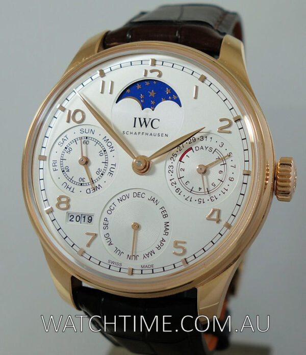 IWC  Portugieser Perpetual Calendar with  Moonphases 18k Gold  Jan 2019