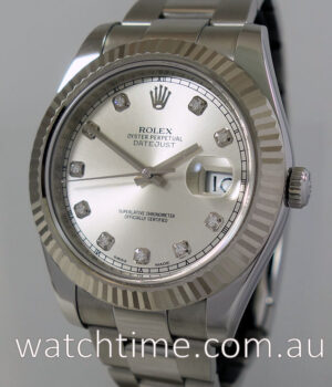 Rolex Datejust II  41mm Diamond dial  White-Gold bezel 116334