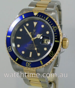 Rolex Submariner Date 18k   Steel  Blue dial 16613