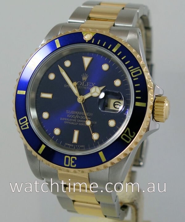 Rolex Submariner Date 18k & Steel, Blue dial 16613