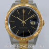 DSC03231 ROLEX Datejust Turnograph, Black-dial Box & Papers.