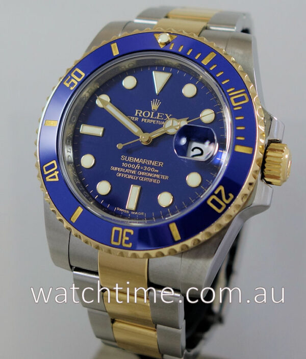 Rolex Submariner 116613LB Blue-Dial 1st Series Box & Papers