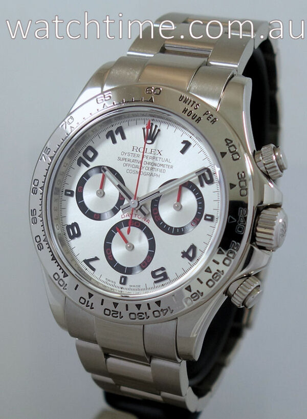 Rolex Daytona 18k White Gold, Silver-dial 116509