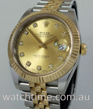 Rolex Datejust 41mm 18k & Steel, Diamond-dial 126333  2018