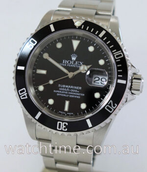 Rolex Submariner Date 16610  SEL, No holes case  c 2003