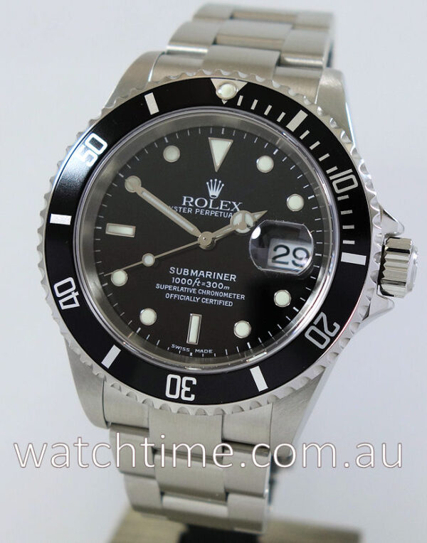 Rolex Submariner Date 16610  SEL, No holes case  c 2003