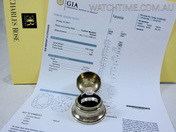 Diamond Ring Set with GIA Certificate  Total 5.45ct