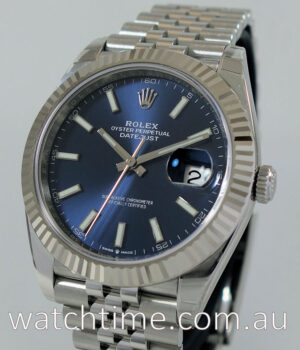 Rolex Datejust 41 Blue dial  White-Gold bezel  Jubilee bracelet 126334