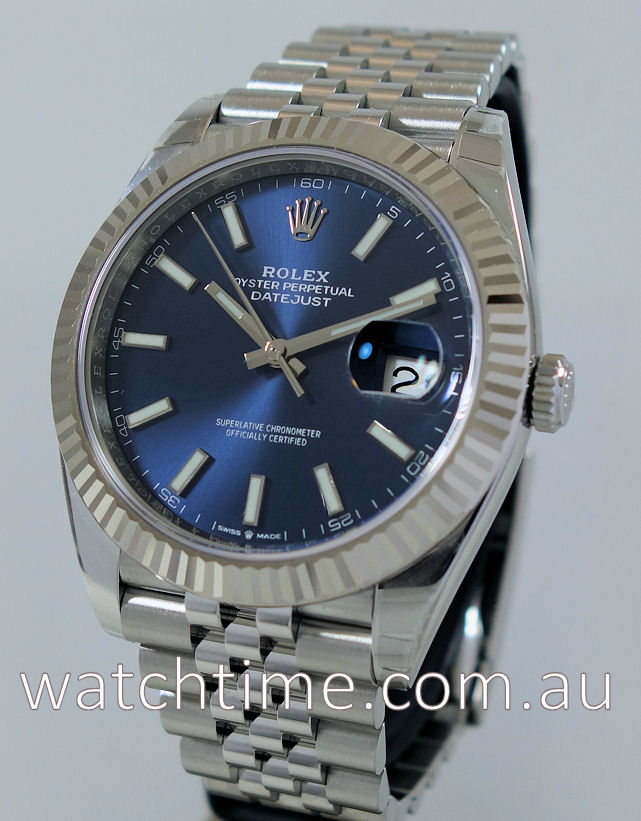 Rolex Datejust 41 Blue dial, White-Gold 