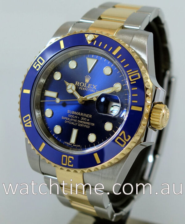 Rolex Submariner 18k & Steel, Blue dial 116613LB
