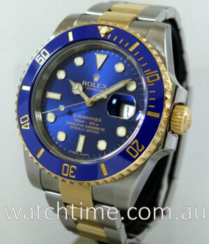 Rolex Submariner 18k   Steel  Blue dial 116613LB