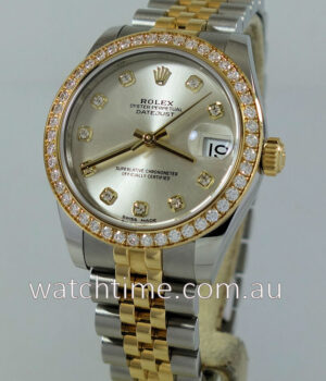 Rolex Datejust 31 Midsize Steel Yellow Gold Factory Diamonds 178383