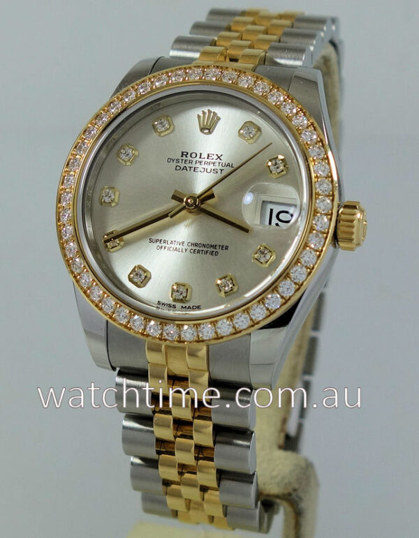 Rolex Datejust 31 Midsize Steel Yellow Gold Factory Diamonds 178383