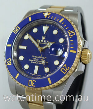 Rolex Submariner 116613LB Blue-Dial Box & Card Mint !!!