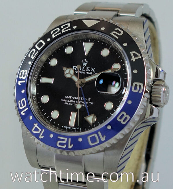Rolex GMT MASTER II "BATMAN" 116710BLNR  JUNE 2017 Box & Card "AS NEW" IN STOCK NOW!