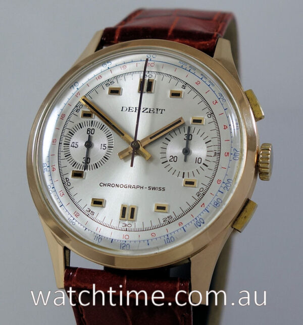 18k Rose-Gold Chronograph Swiss  1950s