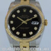 Rolex Datejust 18k & Steel, 116233  Black Diamond-dial