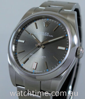 Rolex Oyster 39  Dark-Rhodium dial  114300  Full Set!