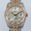 Rolex Datejust 18k Everose & Steel 116231 Rose Diamond-dial