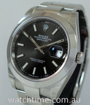 Rolex Datejust 41 Black-Dial  126300   B&P 2019 Factory plastic Intact