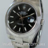 DSC09207 Rolex Datejust 41 Black-Dial 126300 B&P 2019 Factory plastic Intact