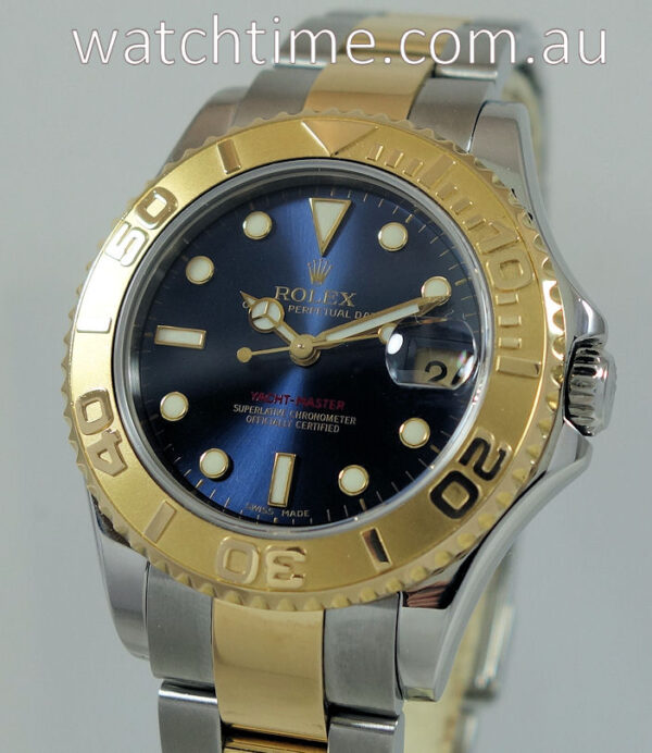 Rolex Yachtmaster 18k Gold & Steel 35mm Blue-dial Mid-Size 168623