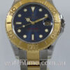 DSC09817 Rolex Yachtmaster 18k Gold & Steel 35mm Blue-dial Mid-Size 168623