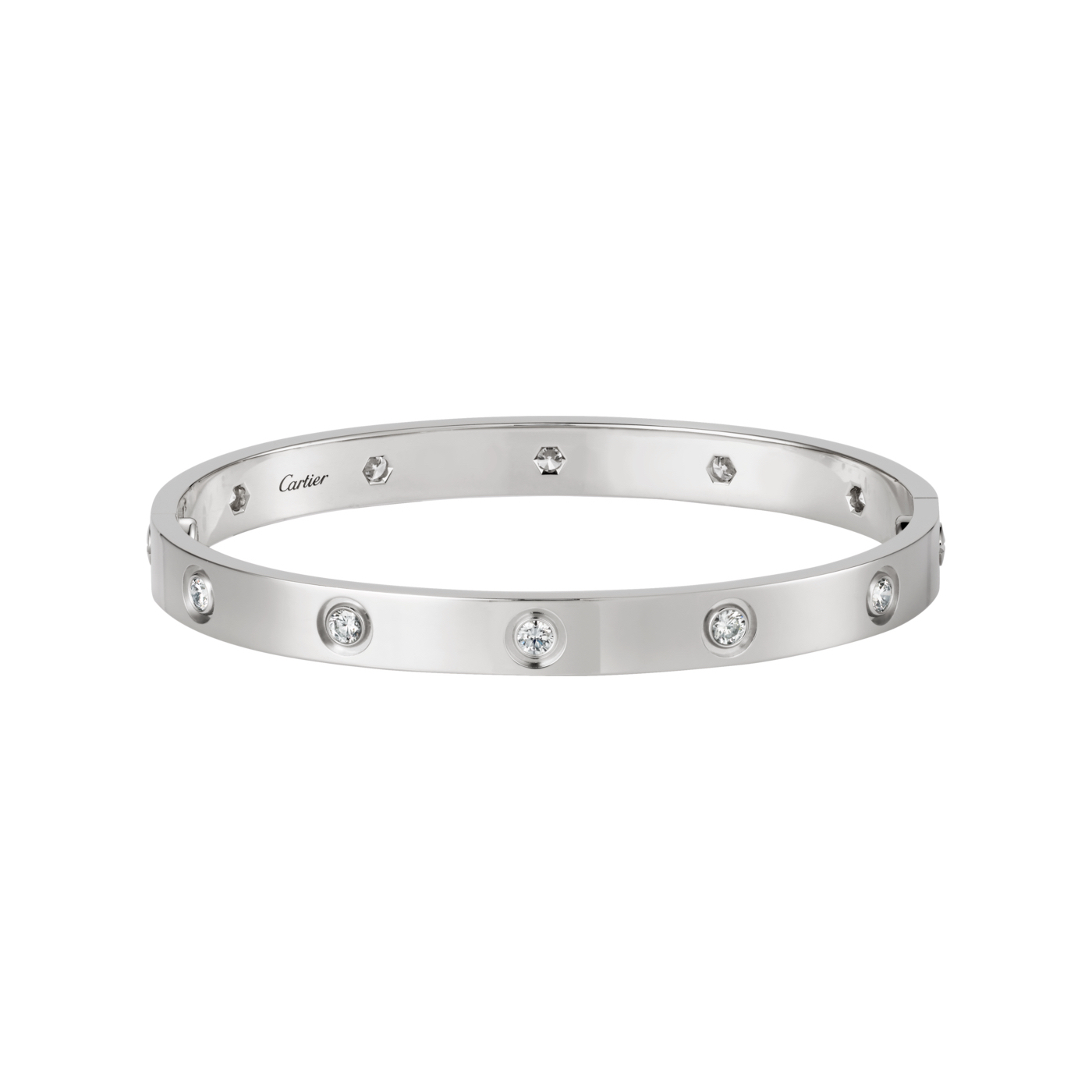 silver diamond cartier bracelet