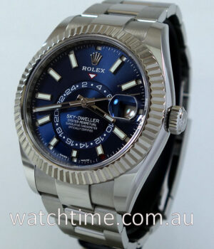 Rolex Sky-Dweller 326934  Steel Blue-dial Sep 2018 Box & Card
