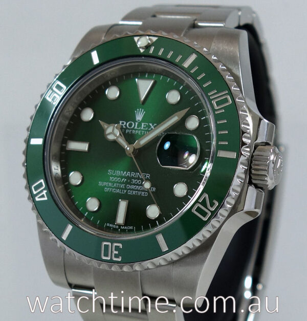 Rolex Submariner HULK 116610LV  2014  Full Set!