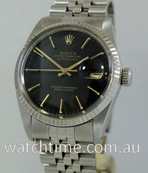 Rolex Datejust 36 Black-dial, White-Gold Bezel 16014