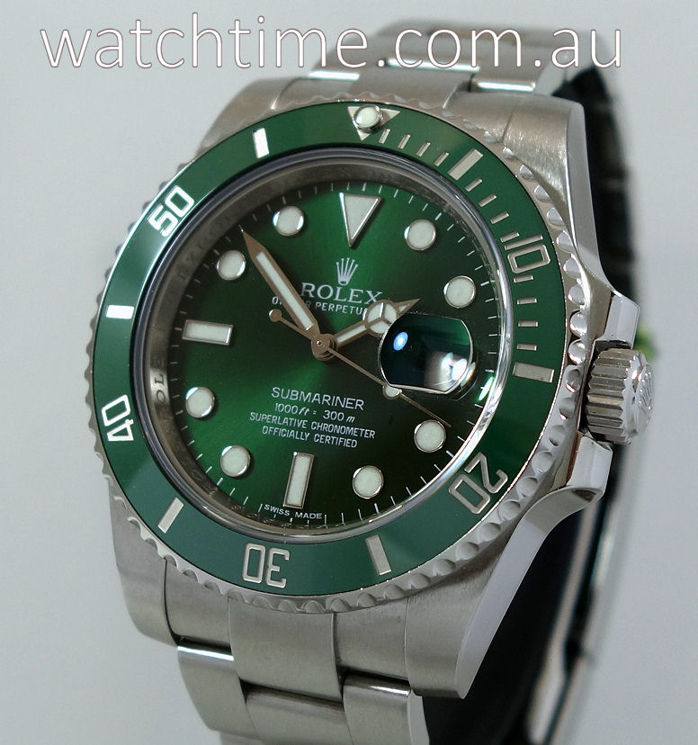 Rolex Submariner 116610LV GREEN HULK Box & Papers - Watchtime.com.au
