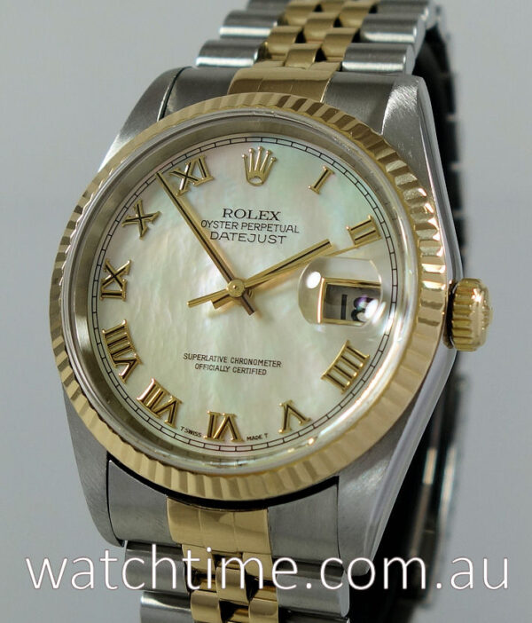 Rolex Datejust 18k & Steel, 16233  Mother of Pearl dial