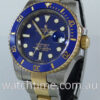 Rolex Submariner 116613LB Rare! Flat Blue-Dial Box & Papers