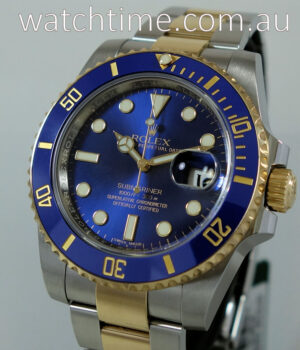 Rolex Submariner 18k & Steel, Blue-Sunburst dial 116613LB