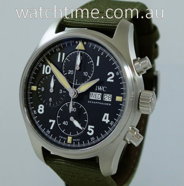 IWC Pilot Spitfire Chronograph 41mm IW387901 AUG 2019 "UNUSED"
