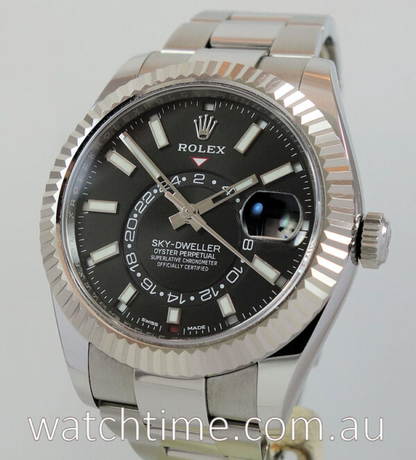 Rolex Sky-Dweller 326934  Steel BLACK dial Oct 2018 Box & Papers