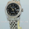 DSC04618 Rolex Lady Datejust Steel & 18k White-Gold, Black Roman dial 179174
