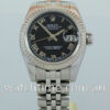 DSC04620 Rolex Lady Datejust Steel & 18k White-Gold, Black Roman dial 179174