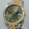 Rolex Datejust 36 Steel & 18k Yellow-Gold, Olive Diamond dial 126233