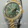 Rolex Datejust 36 Steel & 18k Yellow-Gold, Olive Diamond dial 126233