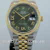 Rolex Datejust 36 Steel & 18k Yellow-Gold, Olive Diamond dial 126233