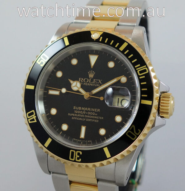 Rolex Submariner 16613  Black-dial  18k Gold & Steel